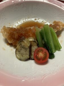 魚と野菜の生姜だれ