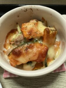 鶏肉とかぼちゃのチーズ焼き