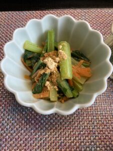 青菜のきな粉和え